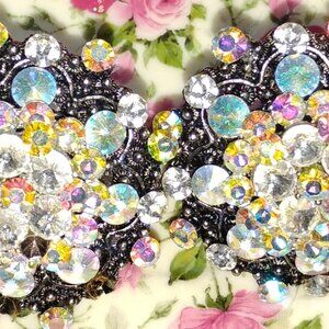 Vintage 1950s Aurora Borealis Clip-On Earrings – Made in USA